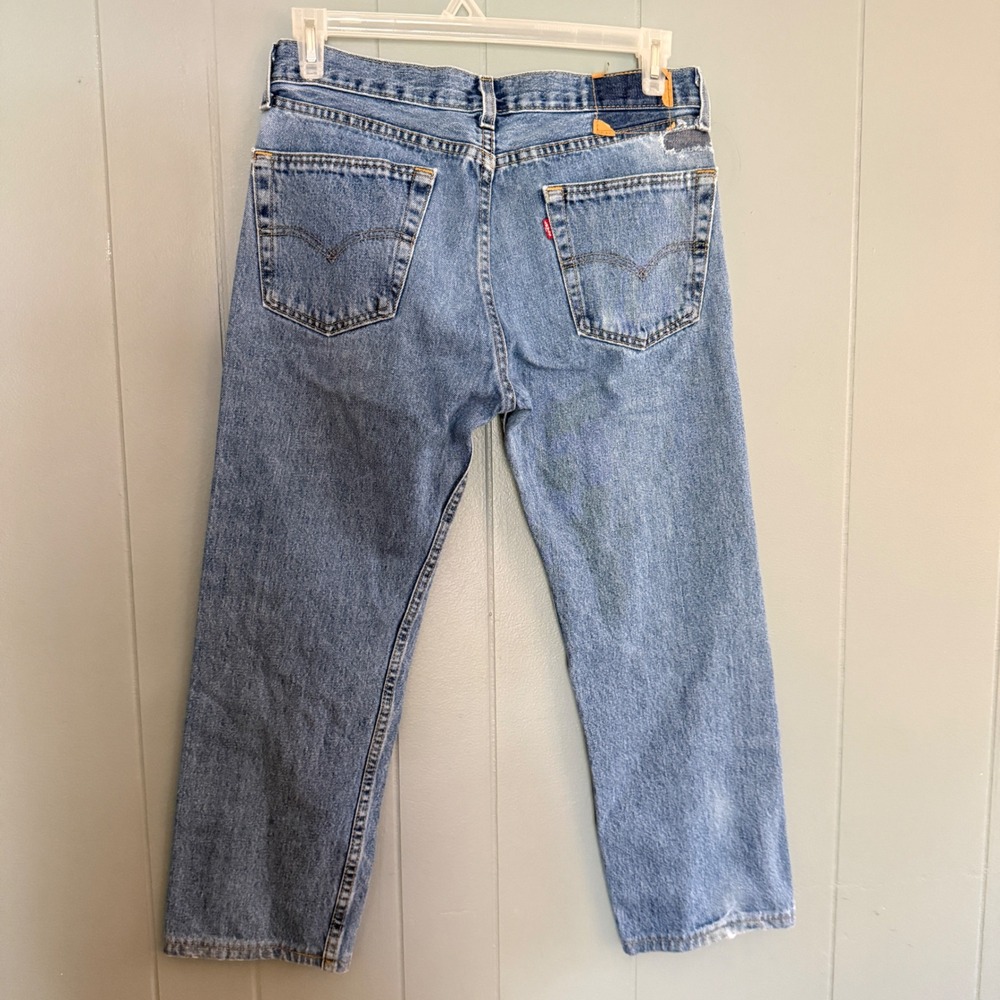 Levi's 505 Straight Leg Jeans Tag W31 L30 Hemmed 31x25 Zip Fly Mid Rise 2020 - Picture 7 of 11